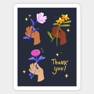 Thank You Flower Sticker